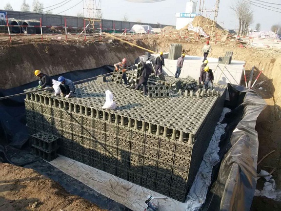 陕西_西安雨水收集利用系统模块水池项目工程